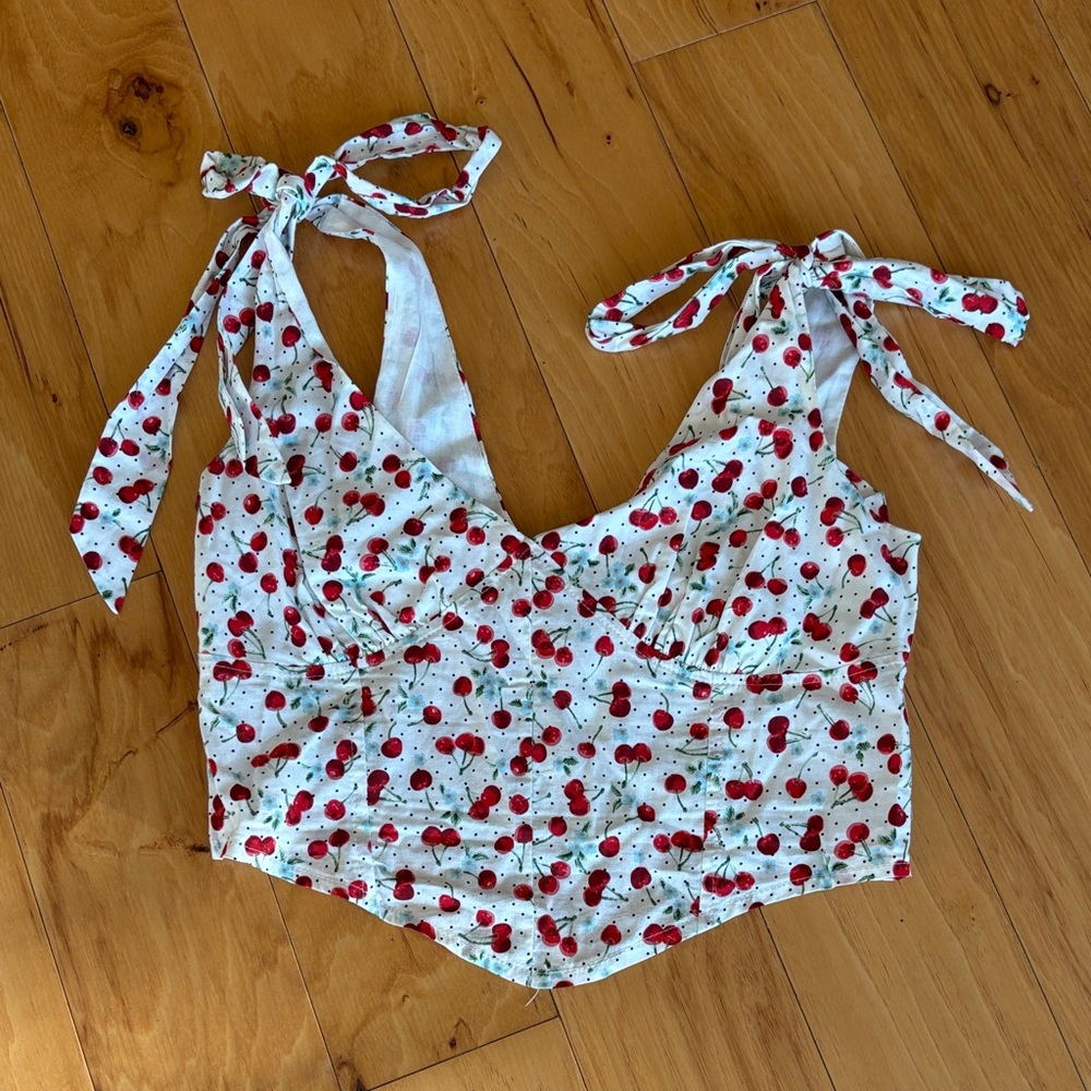 revolve cherry bustier